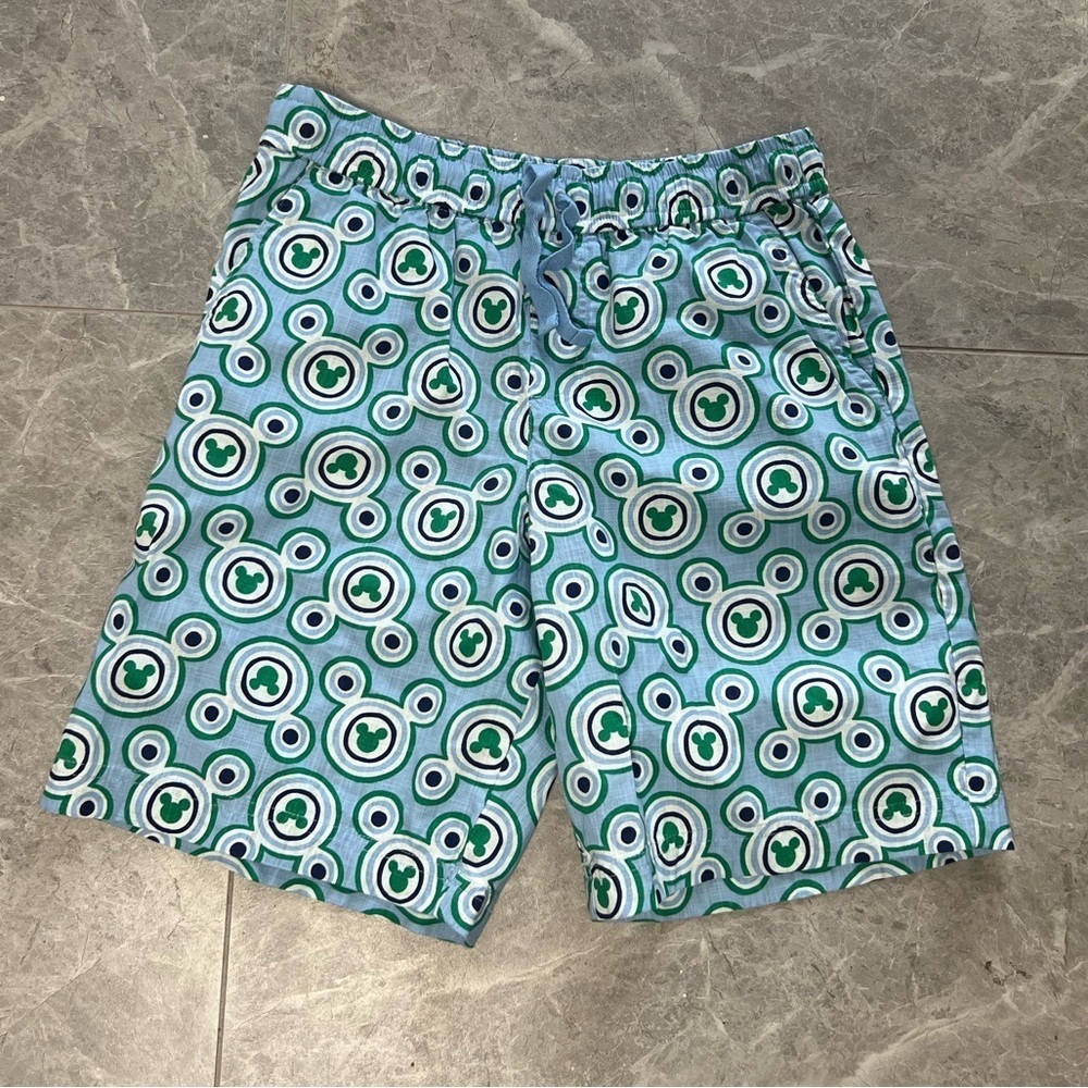 Hanna Andersson x Disney Collab Mickey Mouse Ears Pattern Shorts Size 10 140cm - Picture 1 of 6